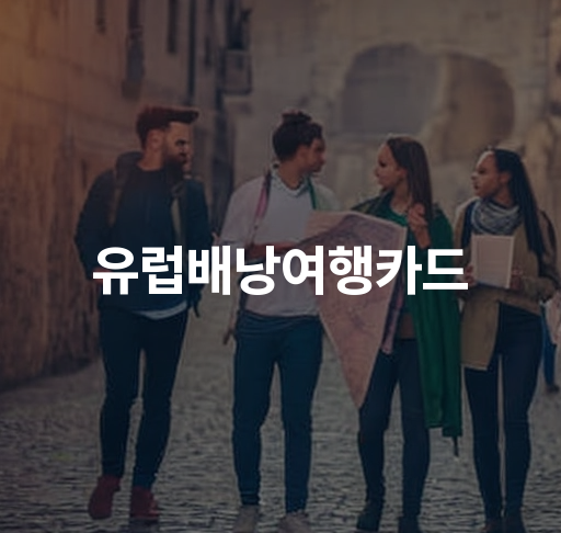 유럽배낭여행카드  유럽 여행 예산 관리 해외 결제 편의성