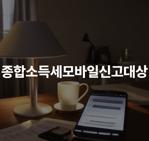 종합소득세모바일신고대상  소득세 신고 방법 및 절차 세금 납부 안내