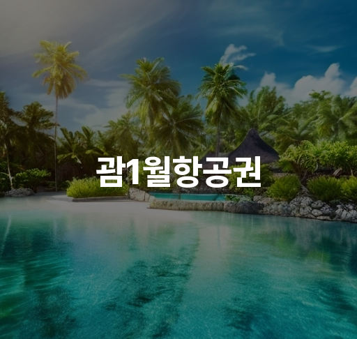 1월 괌 항공권 예약  부산김해 출발 항공편 가격 비교