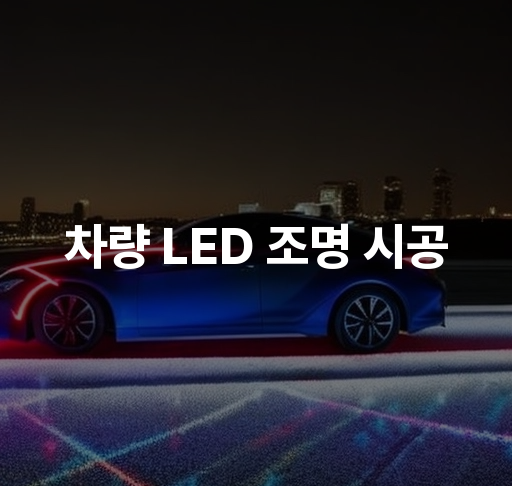 차량 LED 조명 시공  효율적인 설치 가이드 안전한 조명 선택법