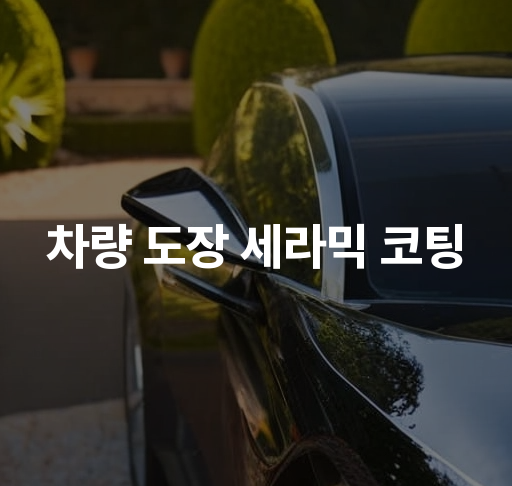 차량 도장 세라믹 코팅  내구성 높은 차량 보호 및 관리 팁