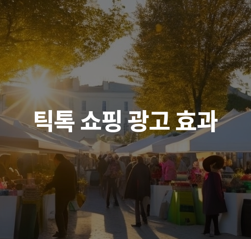 틱톡 쇼핑 광고 효과  클릭률 증가 및 브랜드 인지도 향상