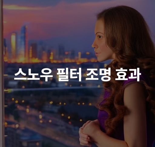 스노우 필터 조명 효과  스튜디오 촬영에서의 활용법 야외 촬영 필터 추천