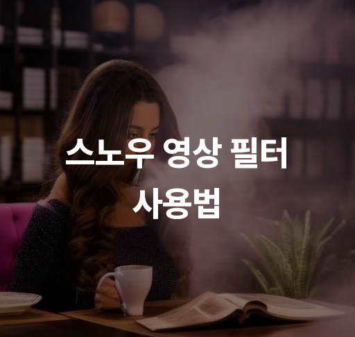 스노우 영상 필터 사용법  효과적인 필터 선택법과 촬영 팁