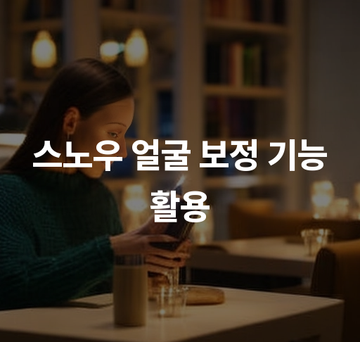 스노우 얼굴 보정 기능 활용  자연스럽고 매력적인 사진 보정 팁 실시간 효과로 완벽한 셀카 만들기