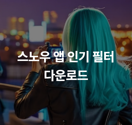 스노우 앱 인기 필터 다운로드  특정 테마 필터 추천 최신 인기 필터 활용법